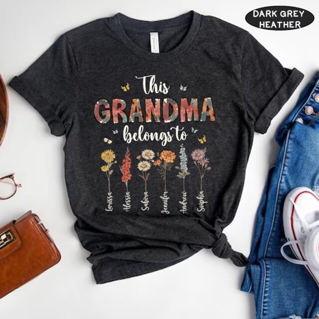 This Grandma Belongs To – Personalized Grandma Shirt with Kids’ Names, Mother’s Day Gift