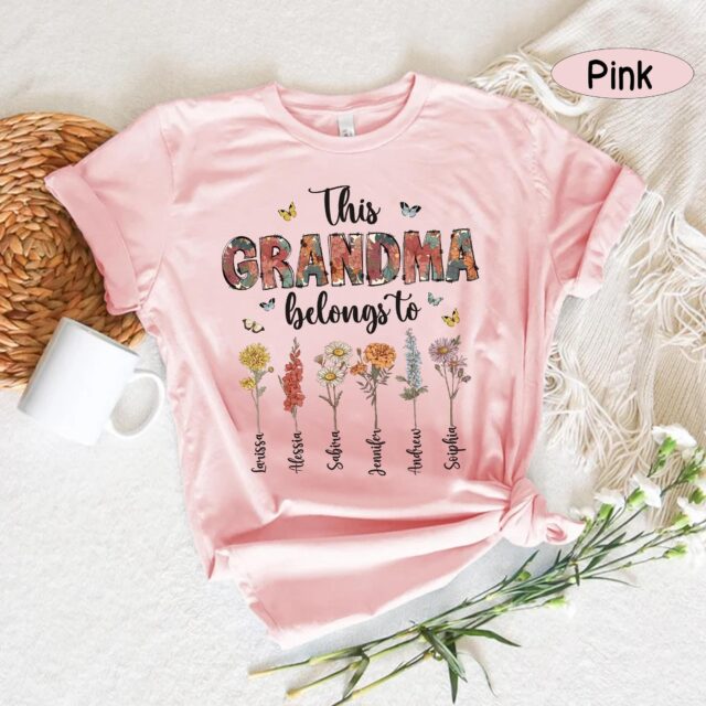This Grandma Belongs To – Personalized Grandma Shirt with Kids’ Names, Mother’s Day Gift