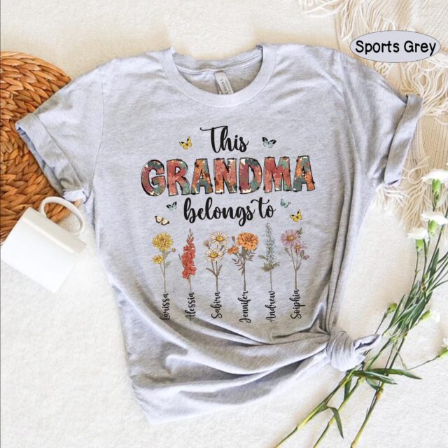 This Grandma Belongs To – Personalized Grandma Shirt with Kids’ Names, Mother’s Day Gift