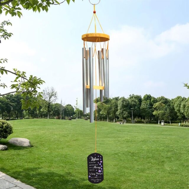 Personalized Memorial Windchimes – In Loving Memory Wind Chime, Bereavement & Sympathy Gift for Loss of Loved One