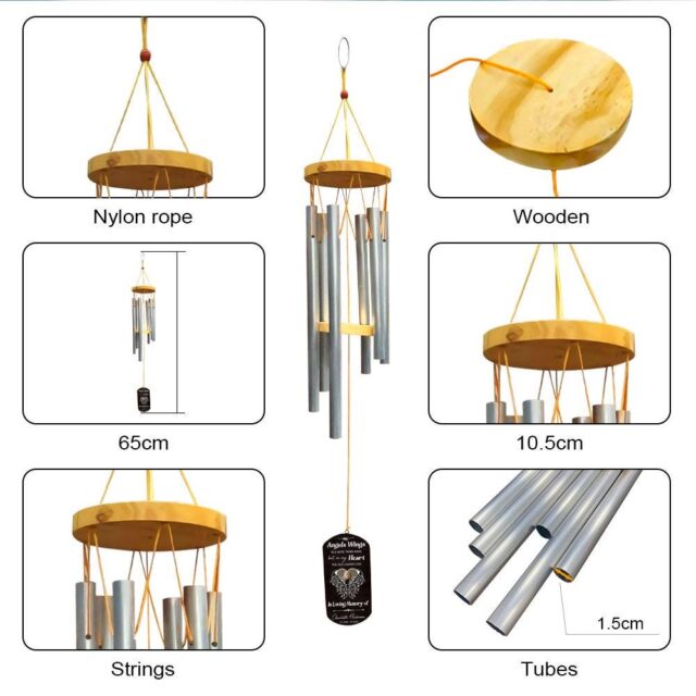 Personalized Memorial Windchimes – In Loving Memory, Sympathy & Bereavement Gift