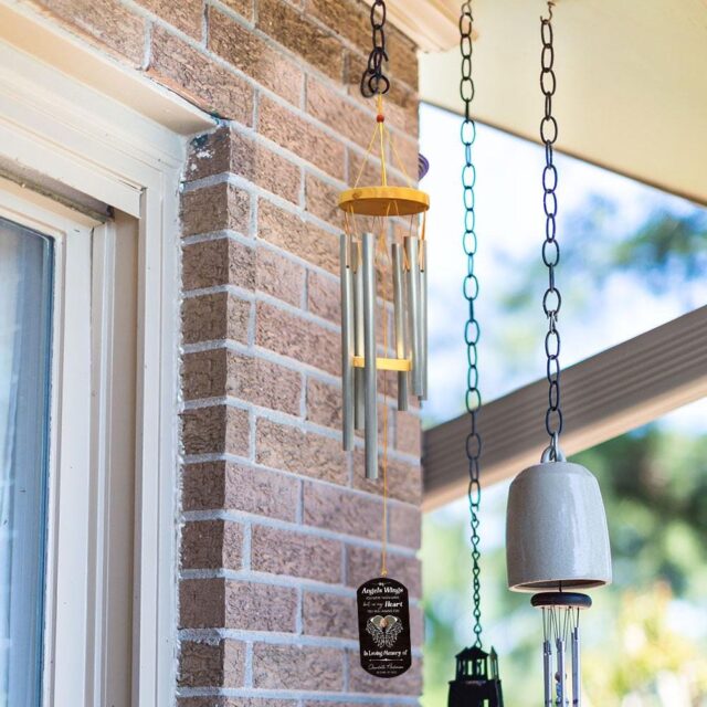 Personalized Memorial Windchimes – In Loving Memory, Sympathy & Bereavement Gift