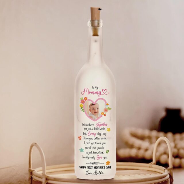 First Mother’s Day Gift – Custom New Mom Bottle Lamp, To My Mommy Keepsake