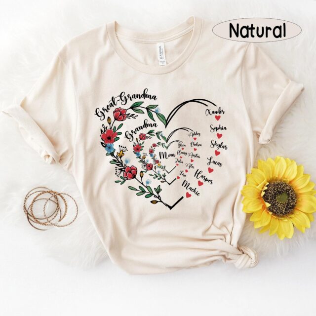 Custom Great Grandma Tee – Grandchild Names