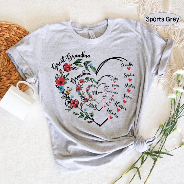 Custom Great Grandma Tee – Grandchild Names
