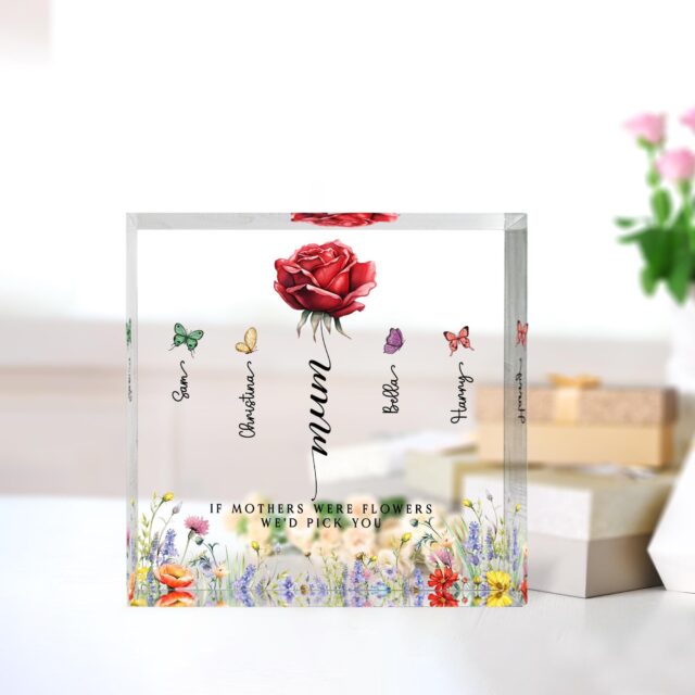 Custom Nana Birth Month Flowers Acrylic Plaque Mothers Day Gift