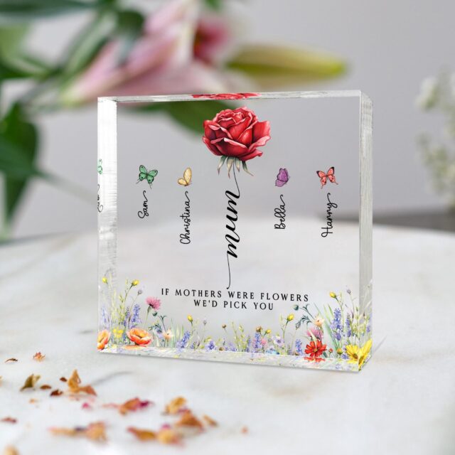 Custom Nana Birth Month Flowers Acrylic Plaque Mothers Day Gift