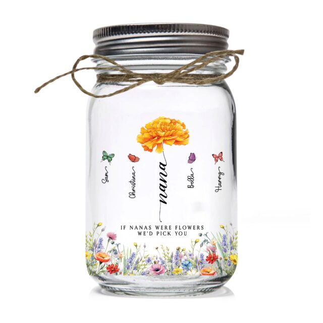 Custom Nana Birth Month Flowers Night Light Mothers Day Gift