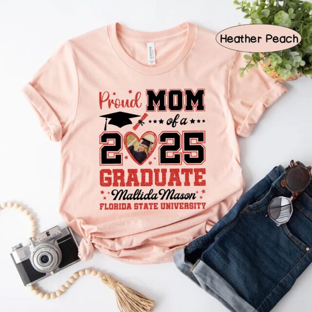 Proud Of A Class Of 2025 Graduate Shirt – Custom Family Graduation Gift