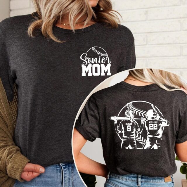 Custom Baseball Softball Mom Shirt Senior Sports Mom Tee