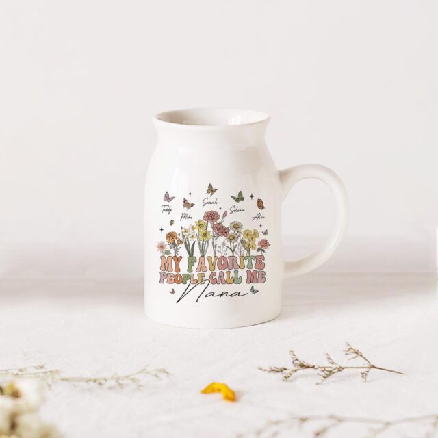 My Favorite People Call Me Grandma Vase – Personalized Flower Gift for Grandma