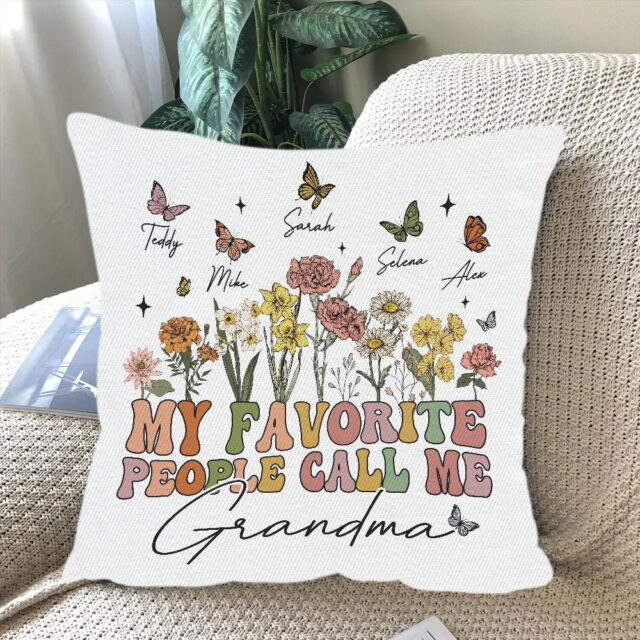 Personalized Grandma Pillow – My Favorite People Call Me Grandma