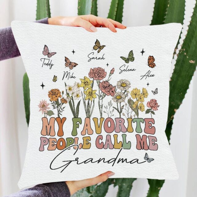 Personalized Grandma Pillow – My Favorite People Call Me Grandma