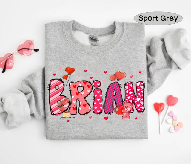 Personalized Name Valentine’s Shirt – Custom Family & Couple Valentine’s Day Gift