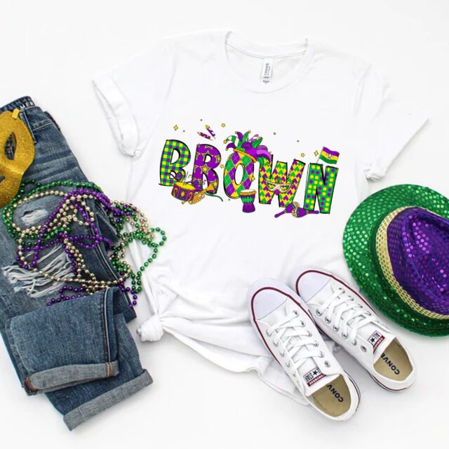 Personalized Mardi Gras Shirt – Custom Name Family Tee for Carnival