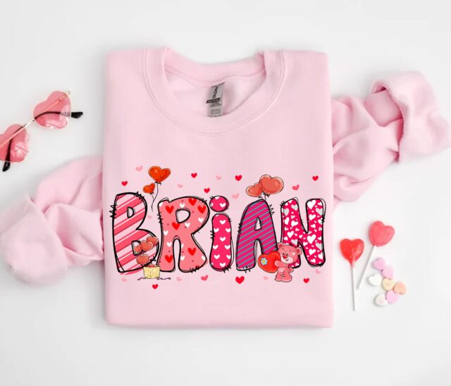 Personalized Name Valentine’s Shirt – Custom Family & Couple Valentine’s Day Gift