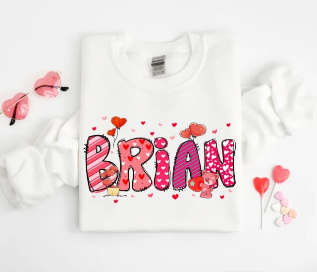 Personalized Name Valentine’s Shirt – Custom Family & Couple Valentine’s Day Gift