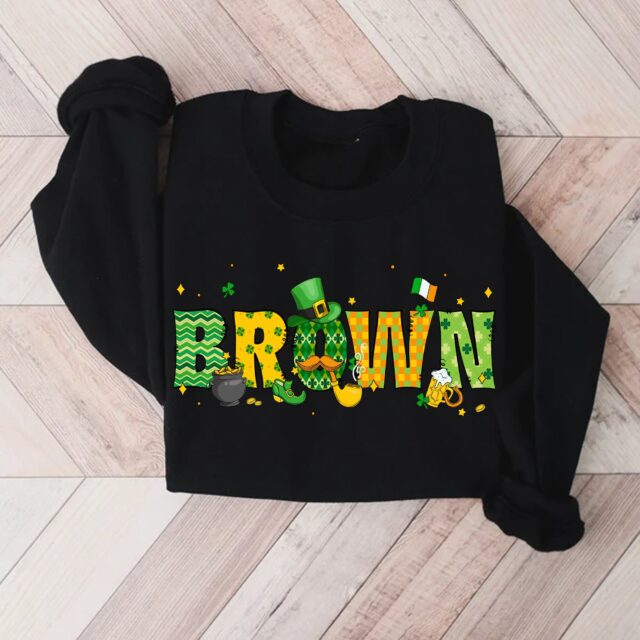 Personalized St. Patrick’s Day Family Shirt – Custom Name Lucky Matching Tee