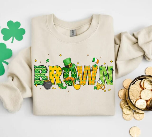 Personalized St. Patrick’s Day Family Shirt – Custom Name Lucky Matching Tee