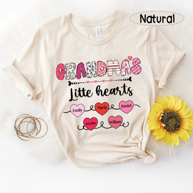 Grandma’s Little Hearts Shirt – Custom Valentine Nana, Mimi, Gigi Gift for Mother’s Day