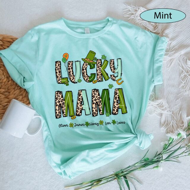 Personalized Lucky Mimi Shirt – St. Patrick’s Day Grandma with Grandkids’ Names