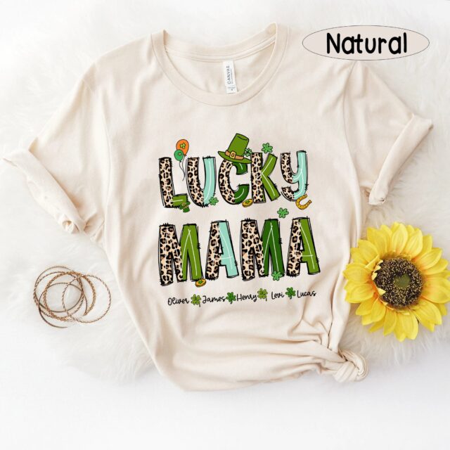 Personalized Lucky Mimi Shirt – St. Patrick’s Day Grandma with Grandkids’ Names