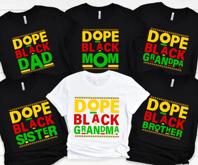 Personalized Dope Black Family Shirts – Matching Juneteenth Outfit