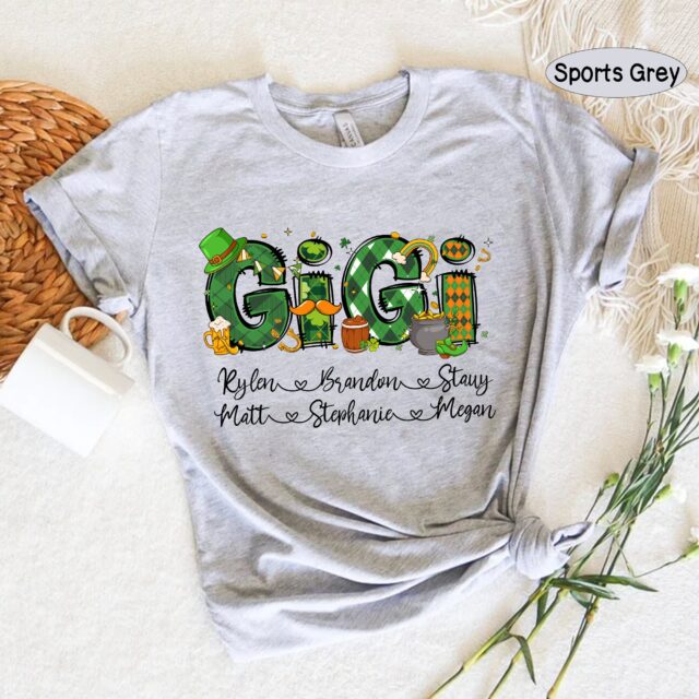 Personalized Mama Shirt – St. Patrick’s Day Mimi with Grandkids’ Names