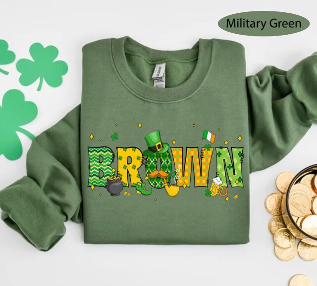 Personalized St. Patrick’s Day Family Shirt – Custom Name Lucky Matching Tee