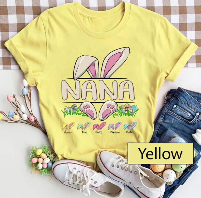 Personalized Easter Grandma Shirt – Bunny Nana, Mimi, Gigi Shirt for Mother’s Day