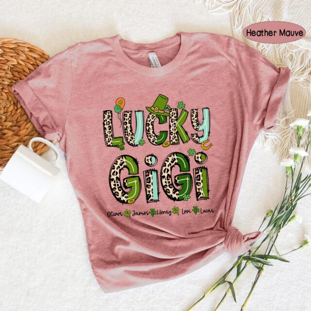 Personalized Lucky Mimi Shirt – St. Patrick’s Day Grandma with Grandkids’ Names