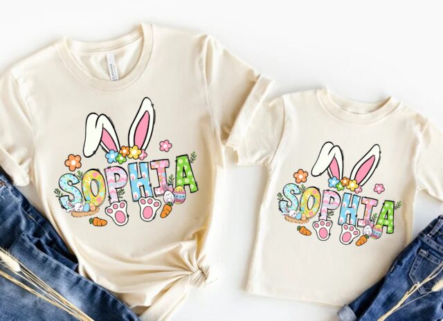 Personalized Name Easter Shirt for Kids – Custom Easter Family Toddler Tee