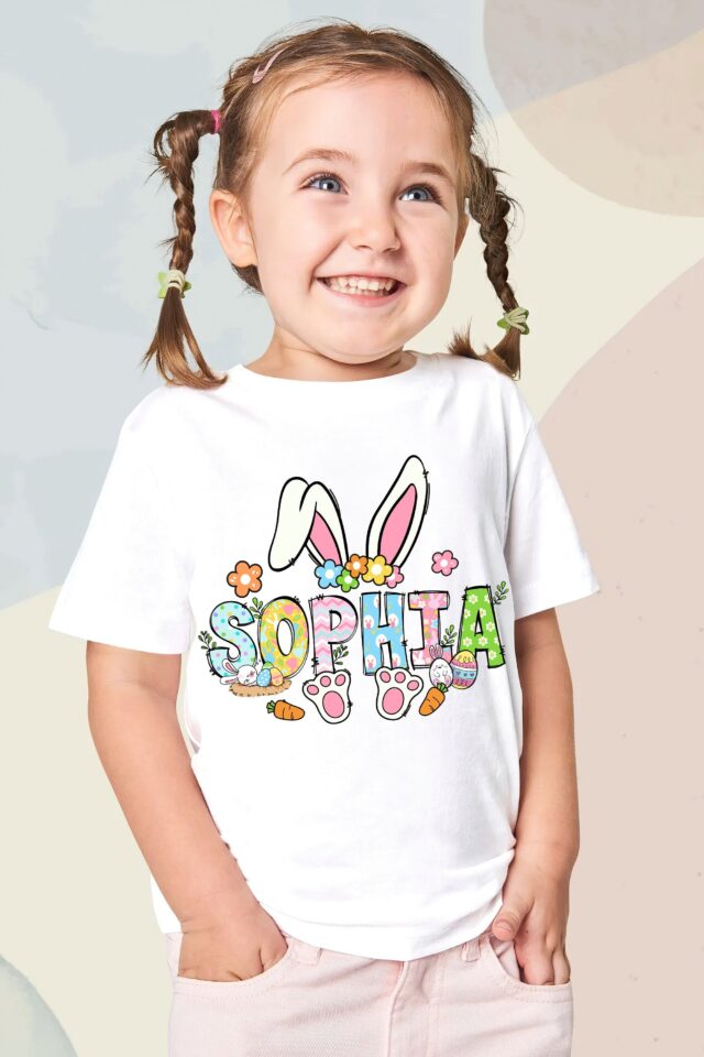 Personalized Name Easter Shirt for Kids – Custom Easter Family Toddler Tee