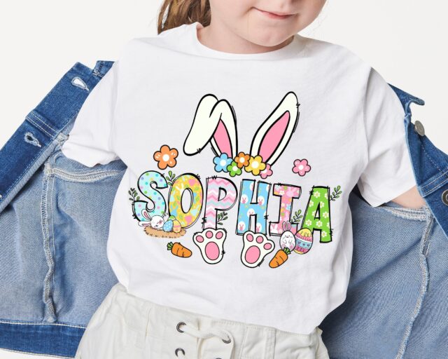 Personalized Name Easter Shirt for Kids – Custom Easter Family Toddler Tee