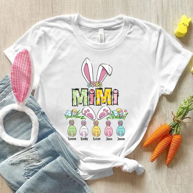 Personalized Easter Mom Grandma Shirt – Bunny Nana, Mimi, Gigi for Easter & Mother’s Day