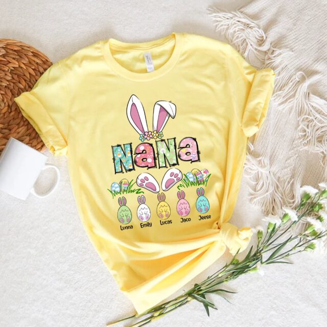 Personalized Easter Mom Grandma Shirt – Bunny Nana, Mimi, Gigi for Easter & Mother’s Day