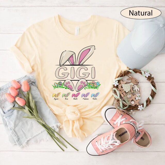 Personalized Easter Grandma Shirt – Bunny Nana, Mimi, Gigi Shirt for Mother’s Day