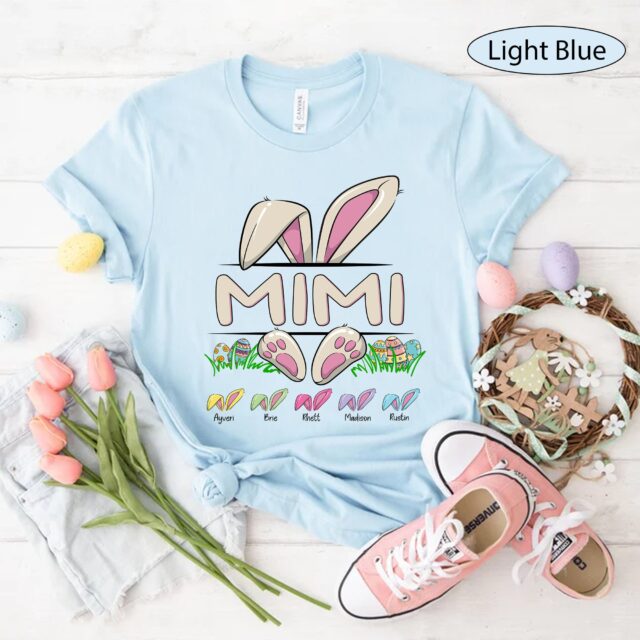 Personalized Easter Grandma Shirt – Bunny Nana, Mimi, Gigi Shirt for Mother’s Day