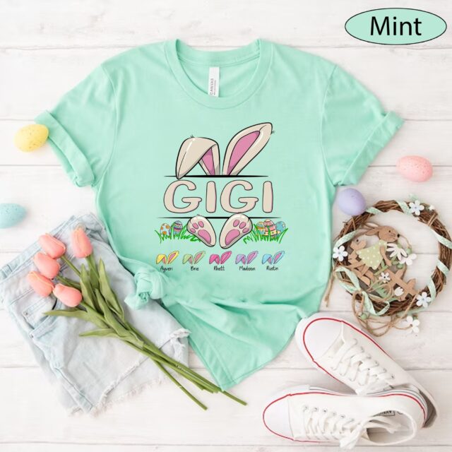 Personalized Easter Grandma Shirt – Bunny Nana, Mimi, Gigi Shirt for Mother’s Day