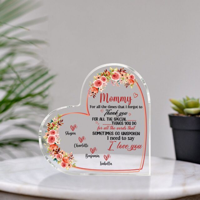 Personalized Grandma Acrylic Plaque – Custom Gnomes Desk Decor for Mother’s Day