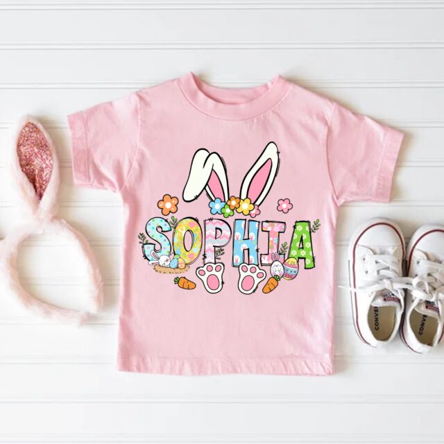Personalized Name Easter Shirt for Kids – Custom Easter Family Toddler Tee
