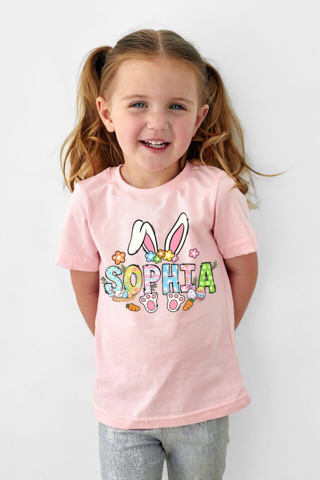 Personalized Name Easter Shirt for Kids – Custom Easter Family Toddler Tee