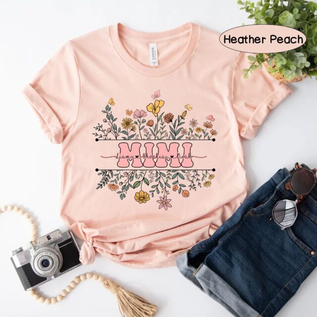 Personalized Mama Wildflower Shirt – Custom Kidnames & Autumn Sweatshirt