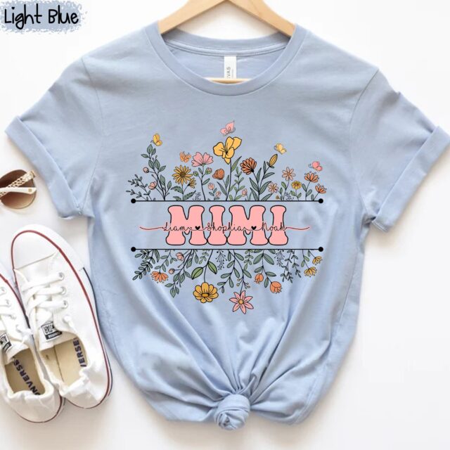 Personalized Mama Wildflower Shirt – Custom Kidnames & Autumn Sweatshirt