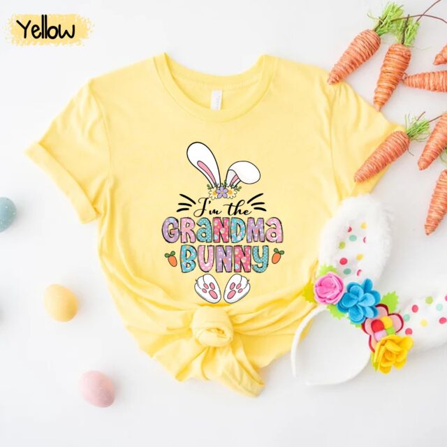 Personalized Grandma Bunny Shirt – Easter Bunny Nana, Mimi with Grandkids for Easter Day