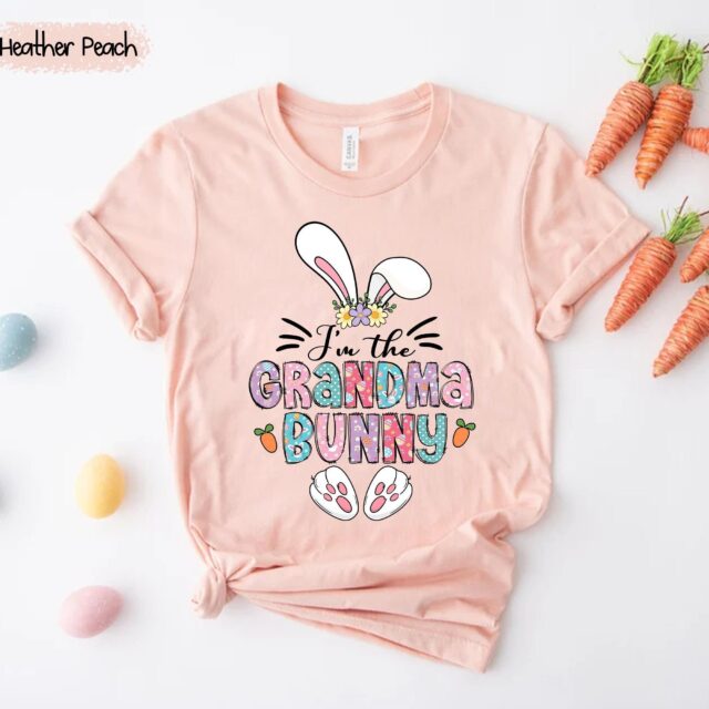 Personalized Grandma Bunny Shirt – Easter Bunny Nana, Mimi with Grandkids for Easter Day