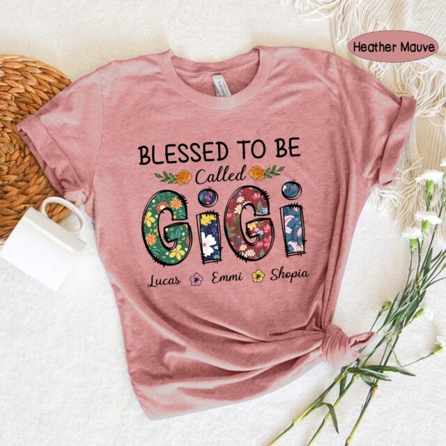 Personalized Blessed Grandma Shirt – Custom Kidnames & Autumn Design