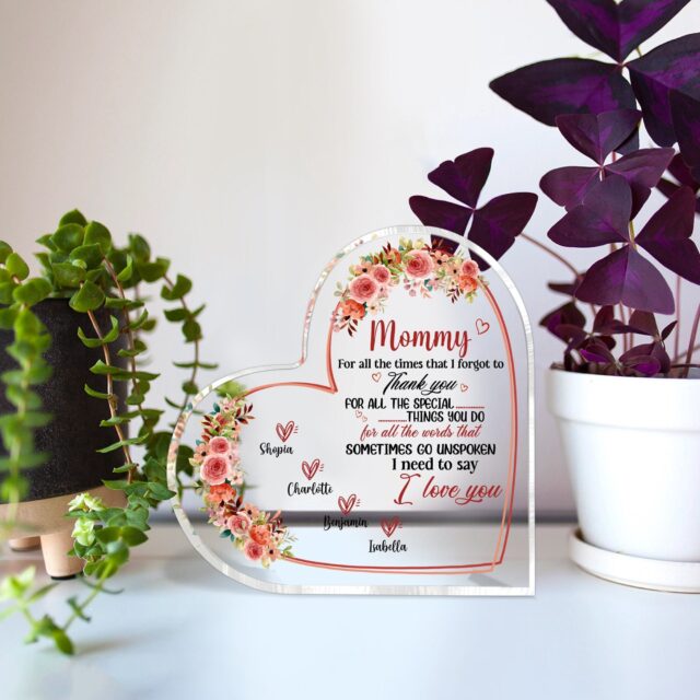 Personalized Grandma Acrylic Plaque – Custom Gnomes Desk Decor for Mother’s Day