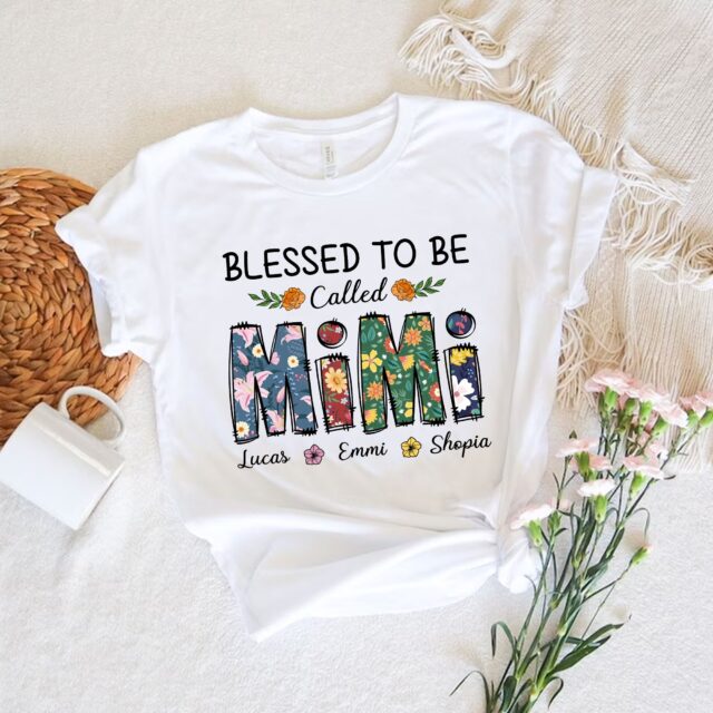 Personalized Blessed Grandma Shirt – Custom Kidnames & Autumn Design