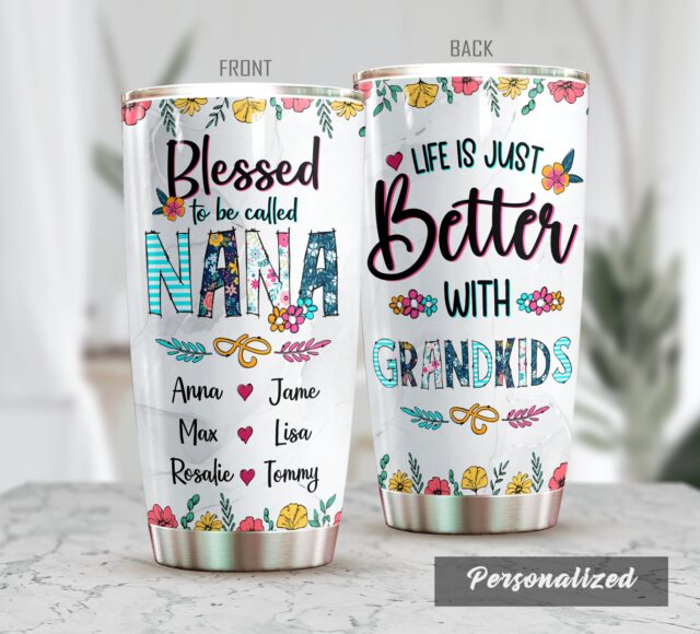 Personalized Nana Tumbler – Custom Grandma Drinkware for Mother’s Day